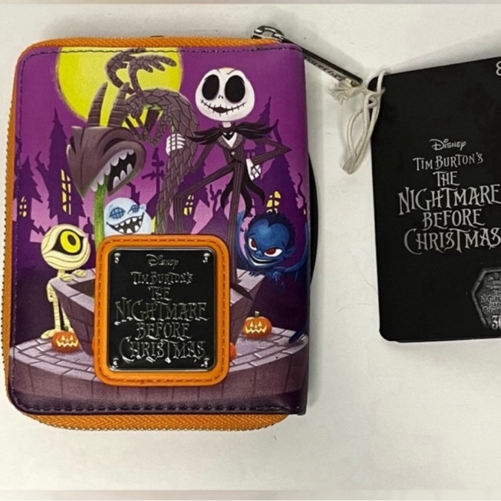 NWT Loungefly Disney Nightmare Before Christmas Cameo Zip Around Wallet Small - Picture 3 of 8